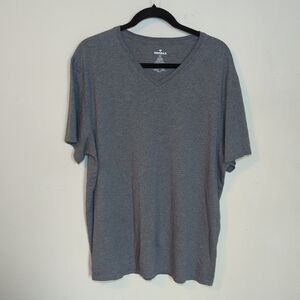 Bombas Men's Pima Cotton V-Neck T-Shirt Short-Sleeve Gray Classic Fit Size XL